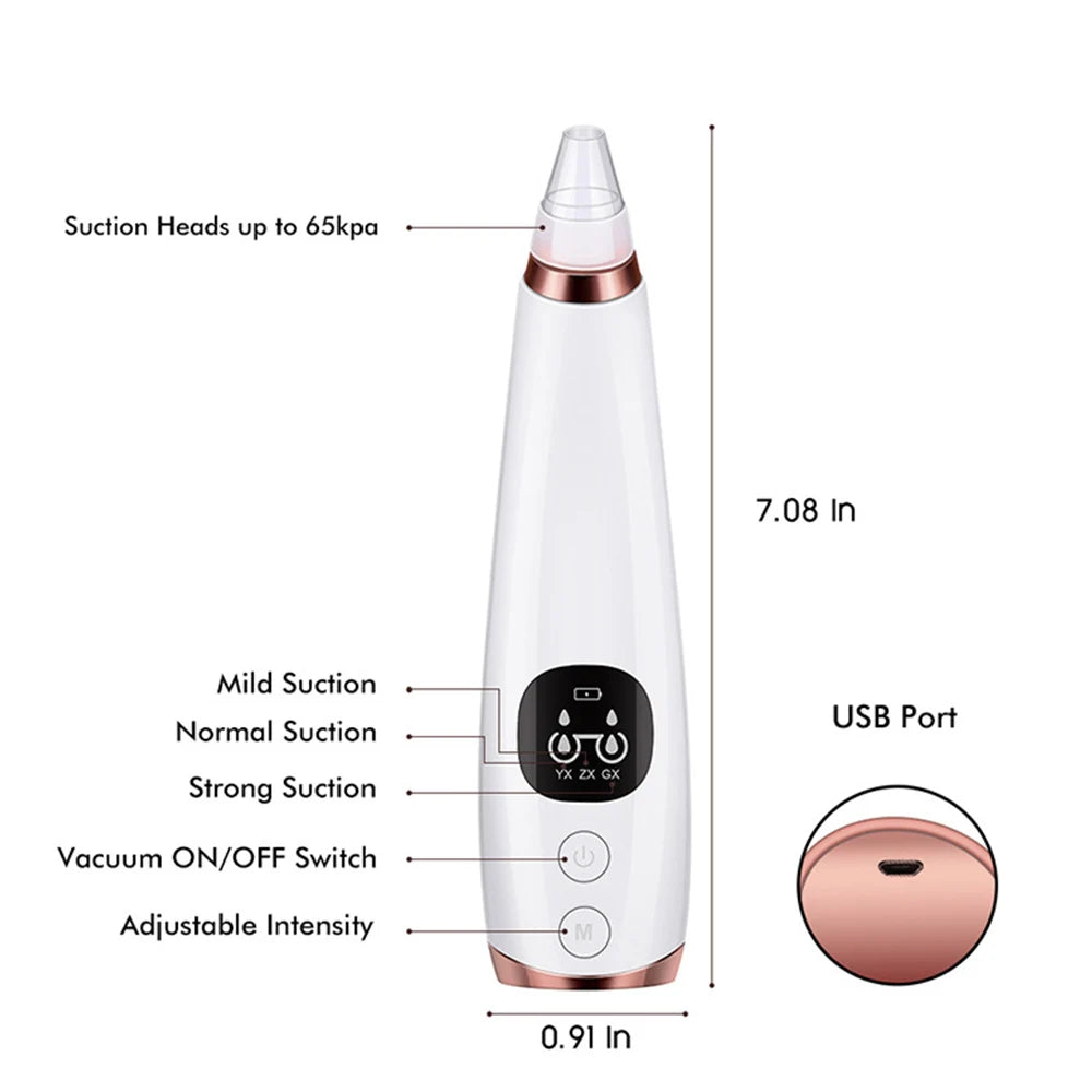 Electric Blackhead Remover Vacuum Acne Cleaner Black Spots Removal Facial Deep Cleansing Pore Cleaner Machine Skin Care Tools